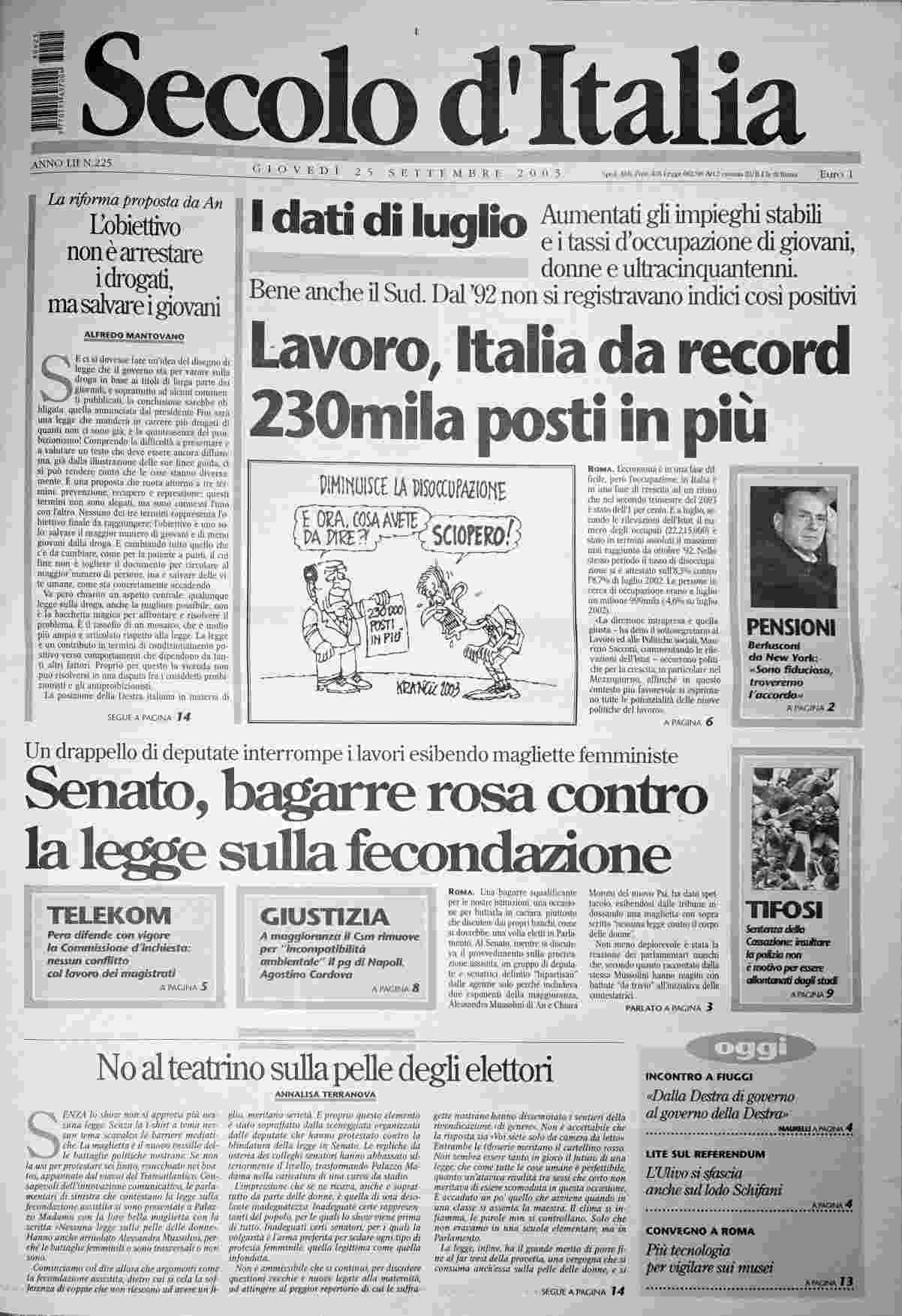 giovedì 25 settembre 2003