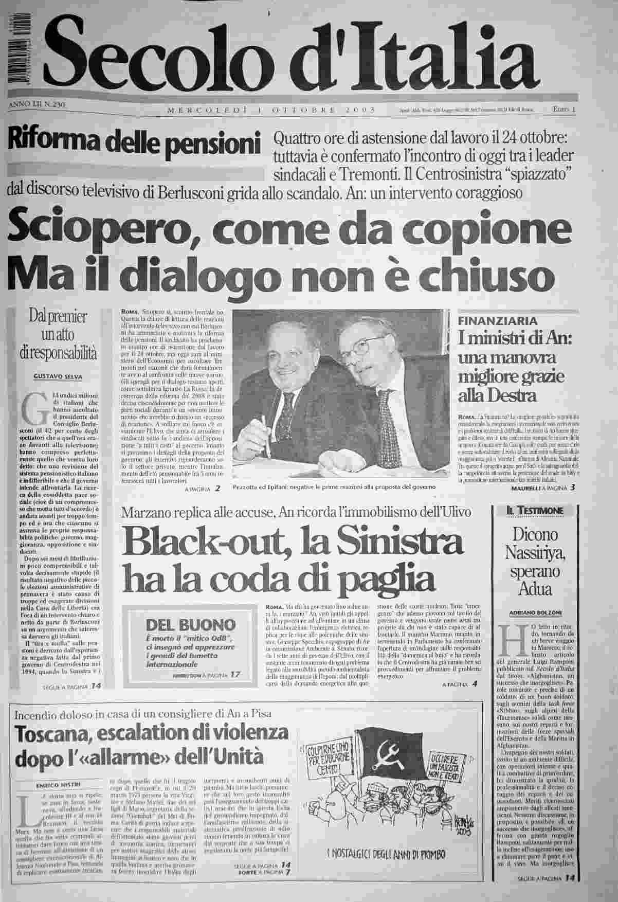 mercoledì 1 ottobre 2003