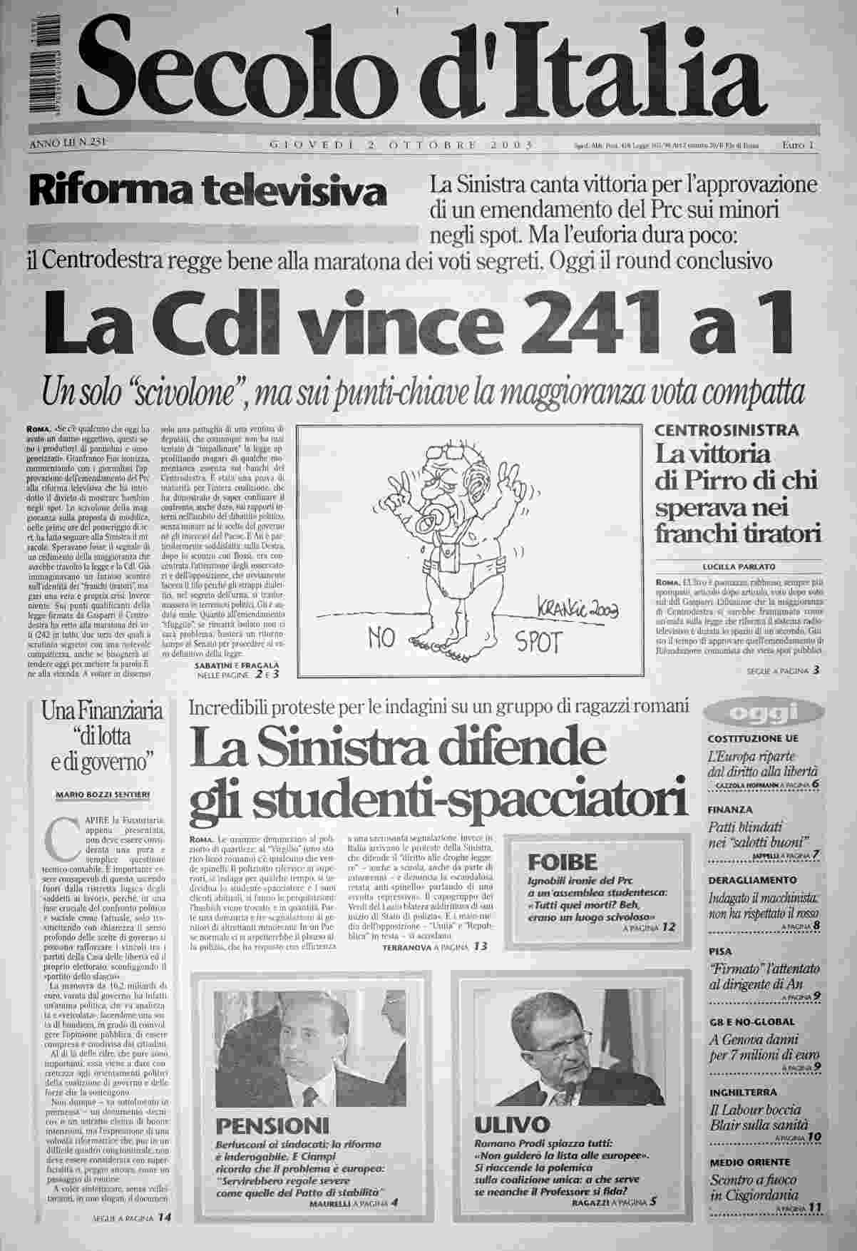 giovedì 2 ottobre 2003