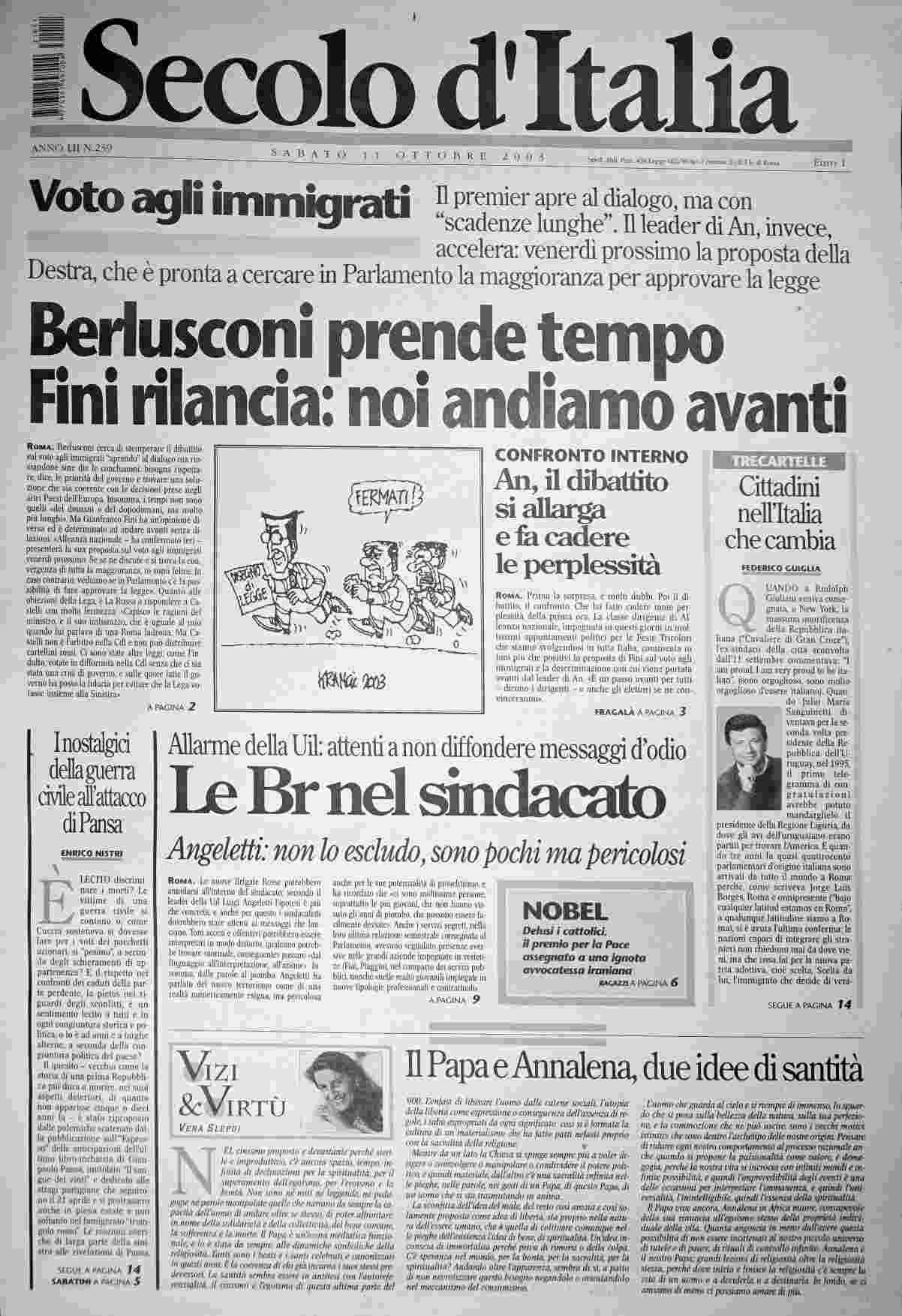 sabato 11 ottobre 2003