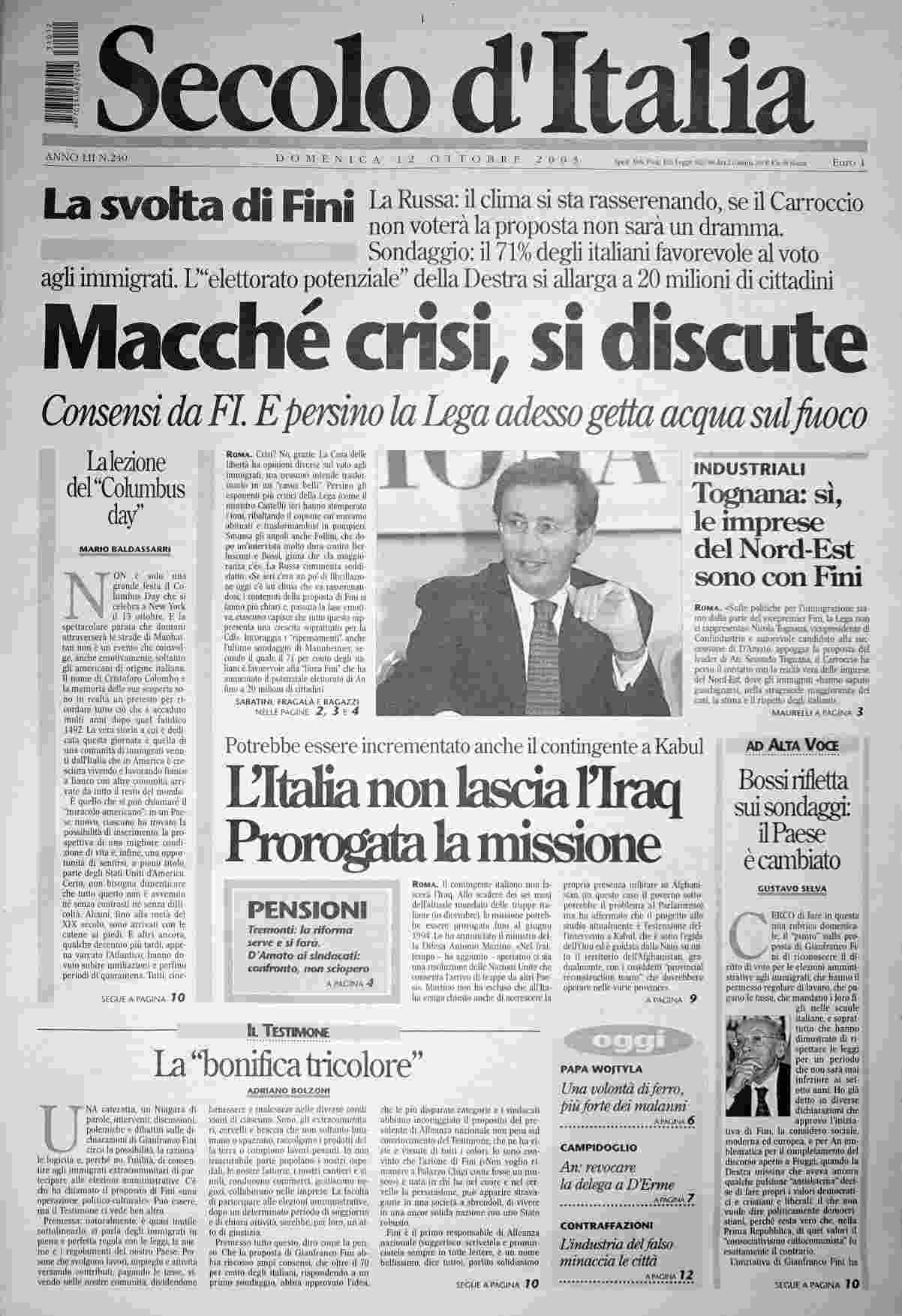 domenica 12 ottobre 2003