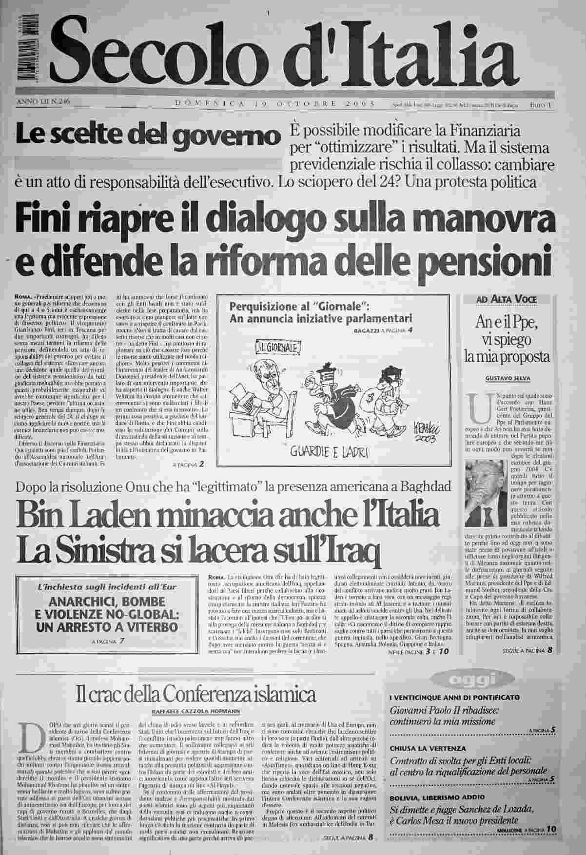 domenica 19 ottobre 2003