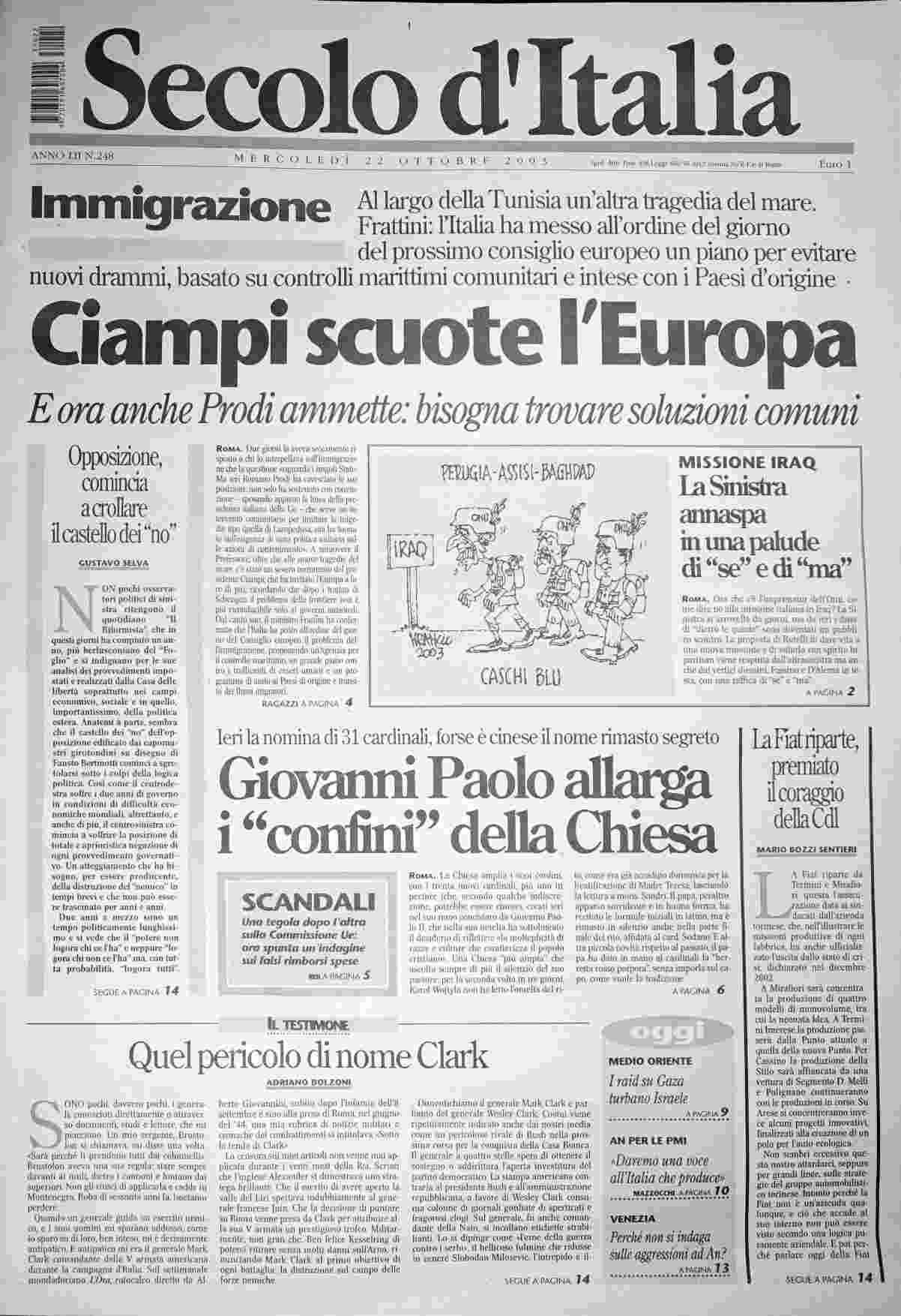 mercoledì 22 ottobre 2003