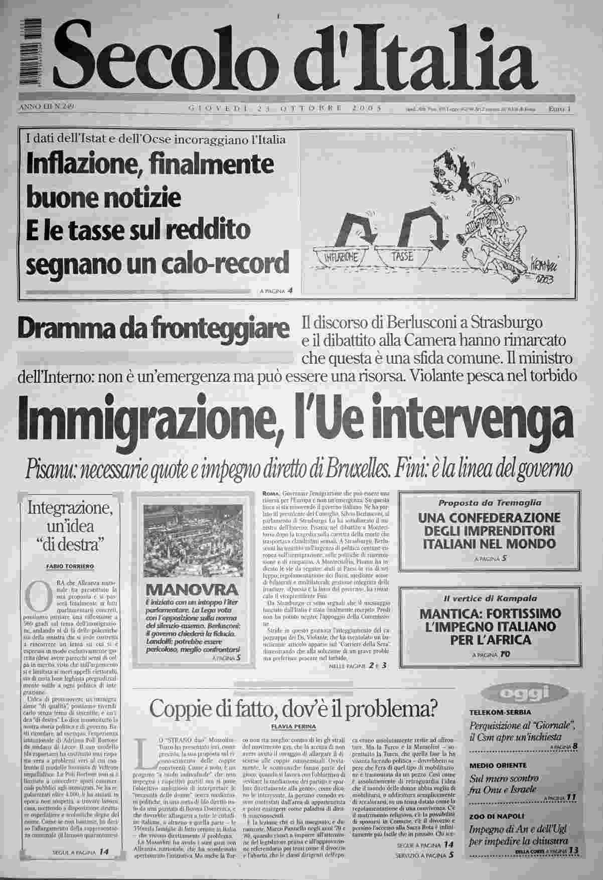 giovedì 23 ottobre 2003