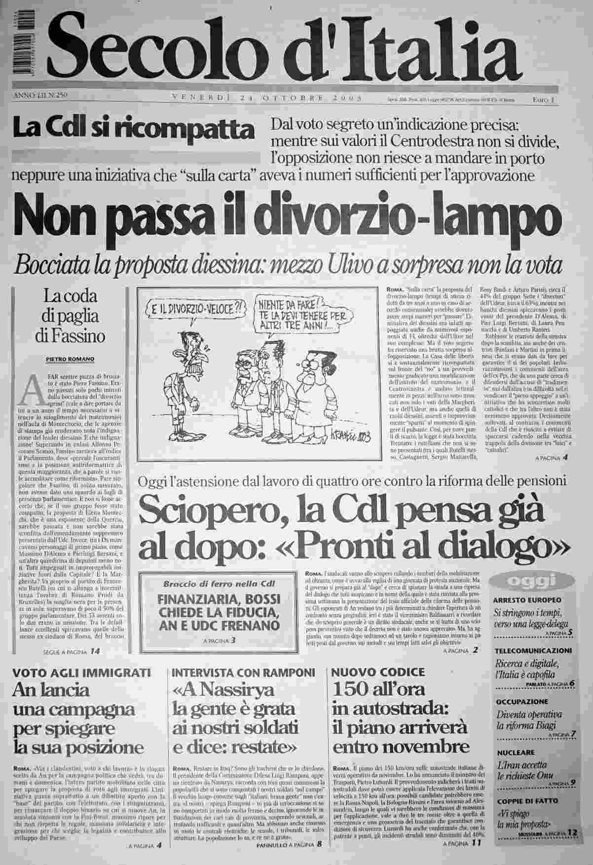 venerdì 24 ottobre 2003