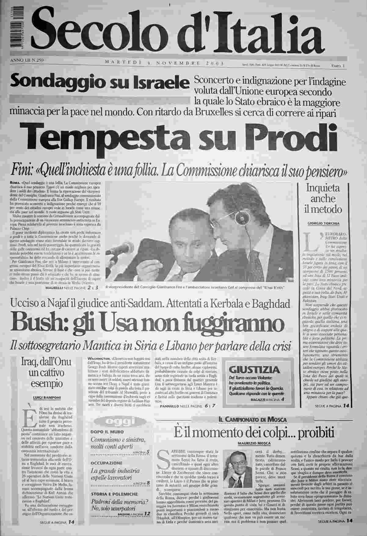martedì 4 novembre 2003