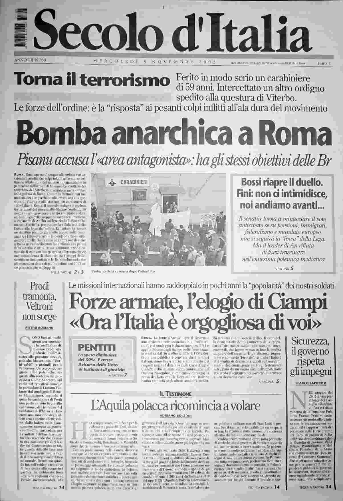 mercoledì 5 novembre 2003
