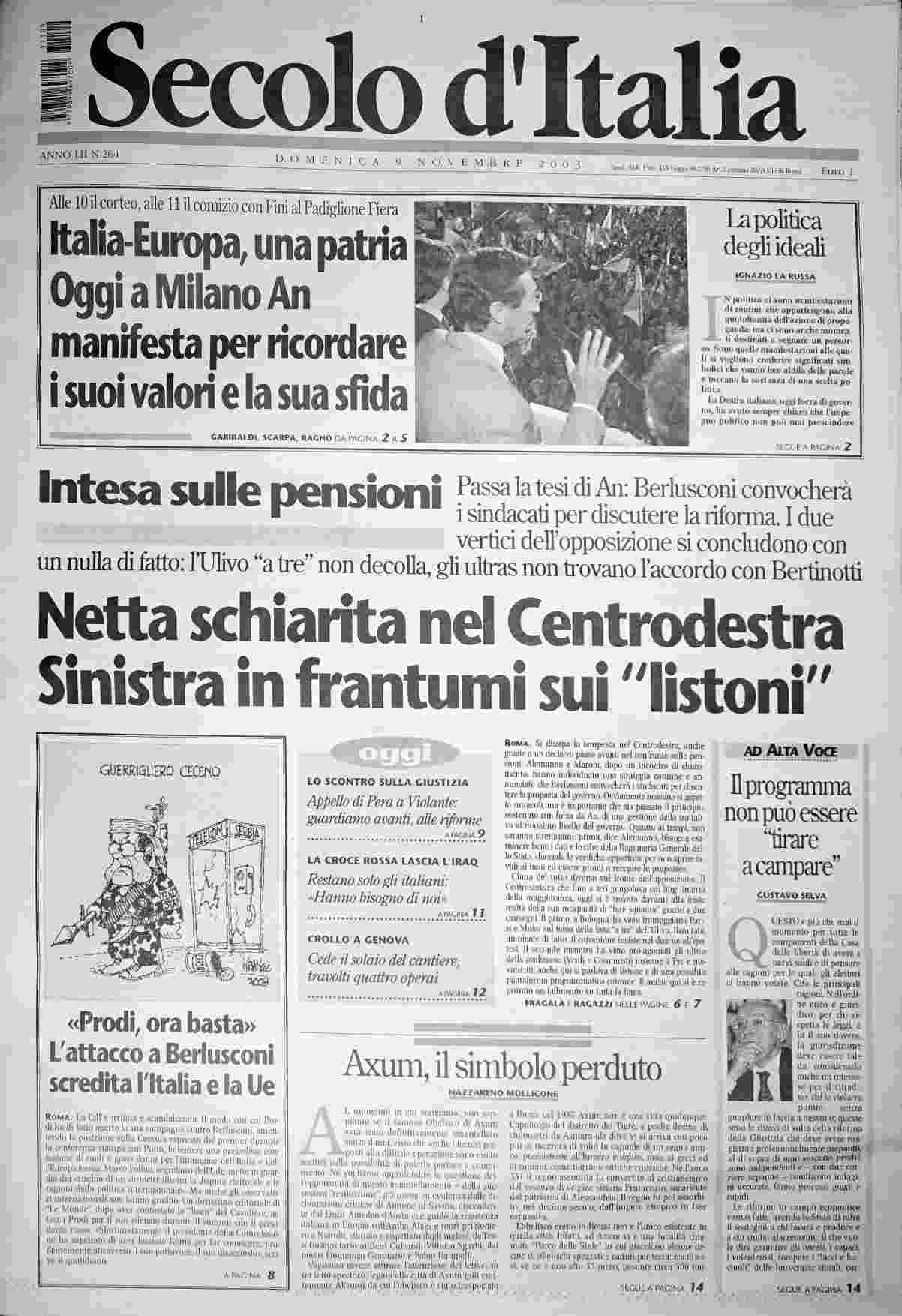 domenica 9 novembre 2003