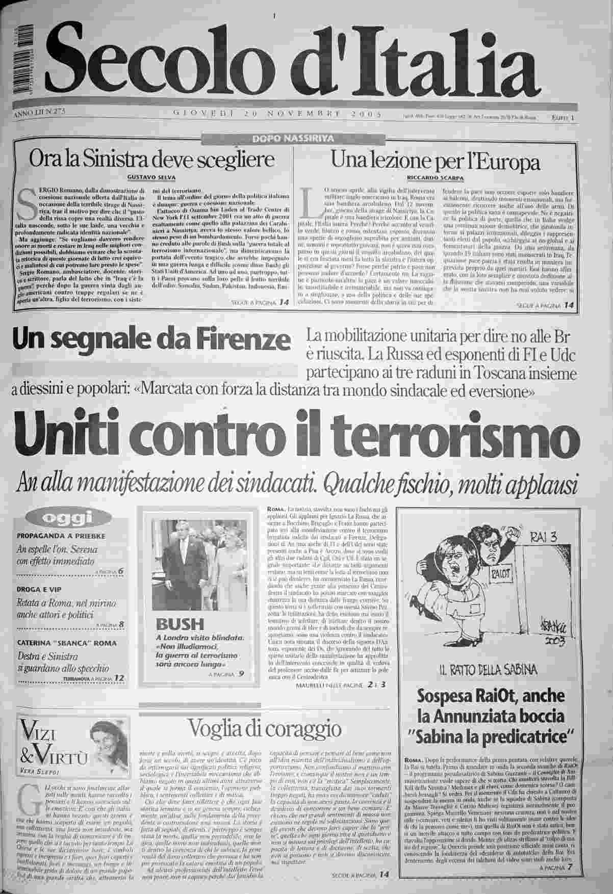 giovedì 20 novembre 2003