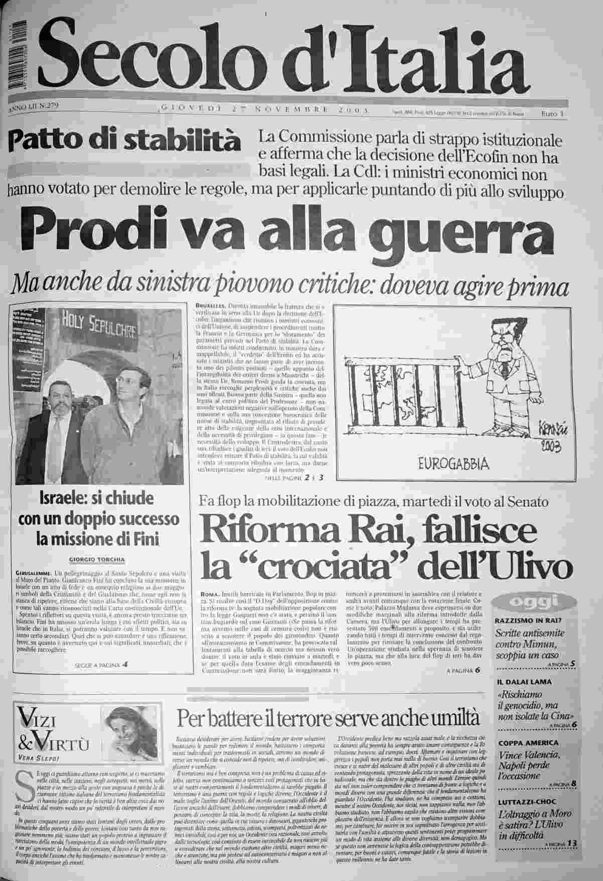 giovedì 27 novembre 2003