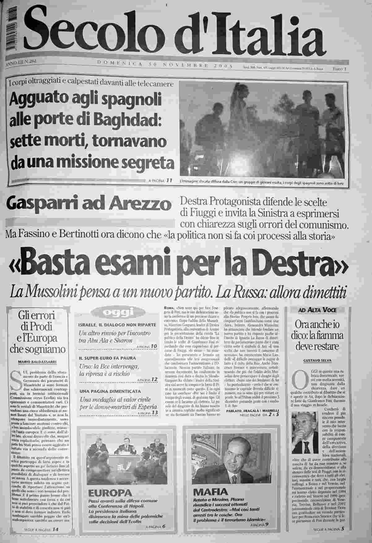 domenica 30 novembre 2003