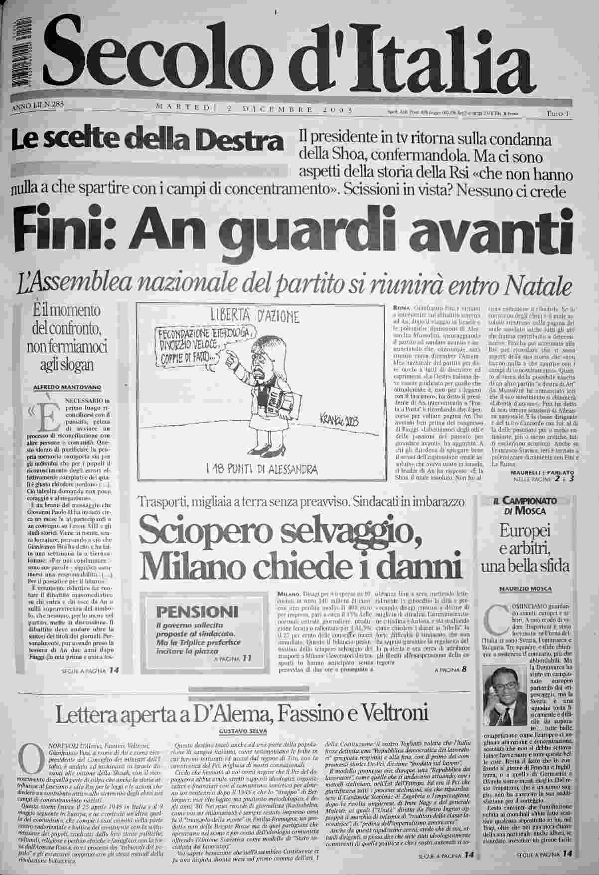 martedì 2 dicembre 2003