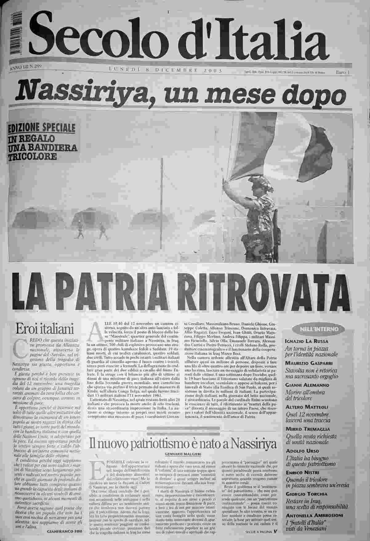 lunedì 8 dicembre 2003