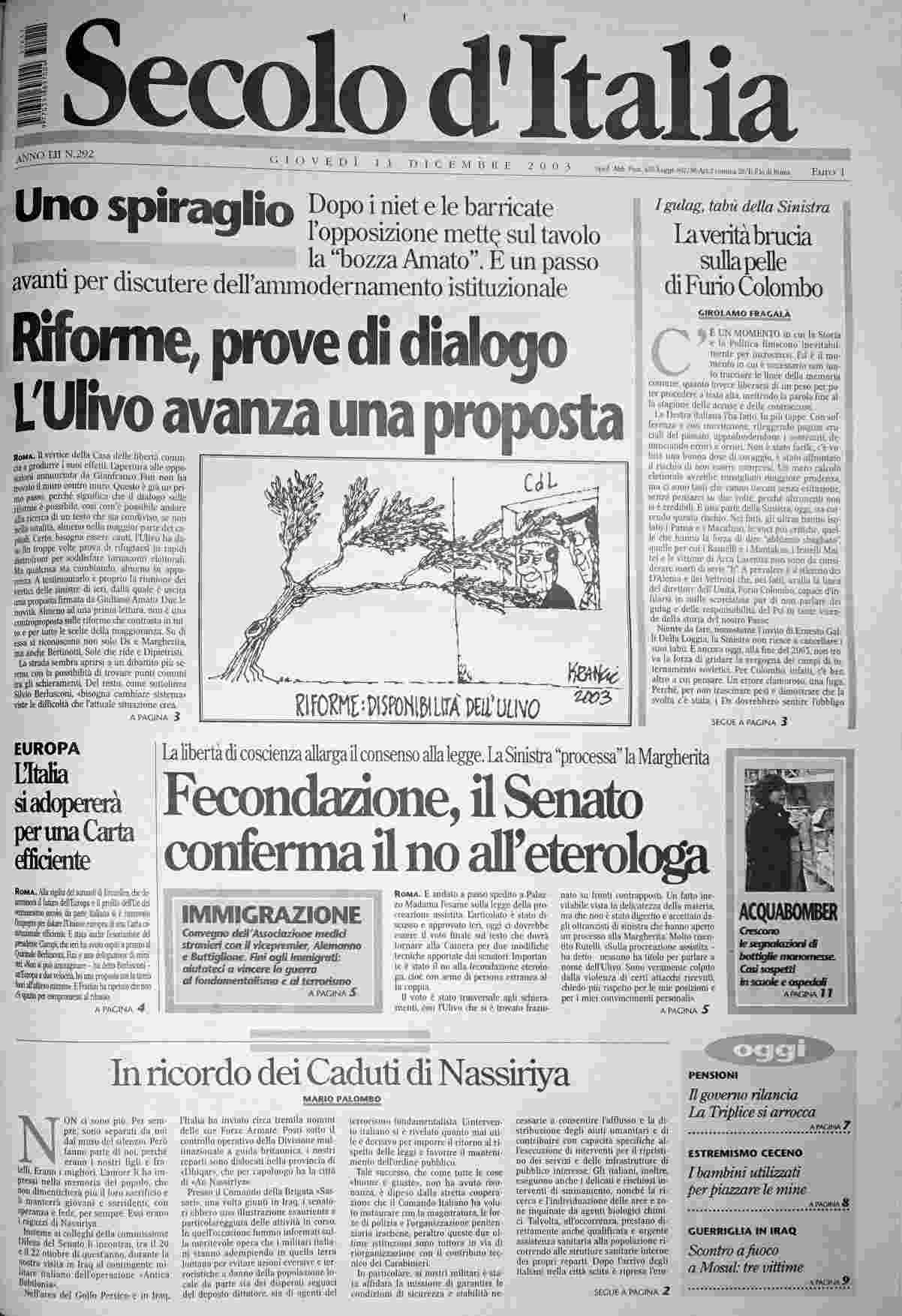 giovedì 11 dicembre 2003