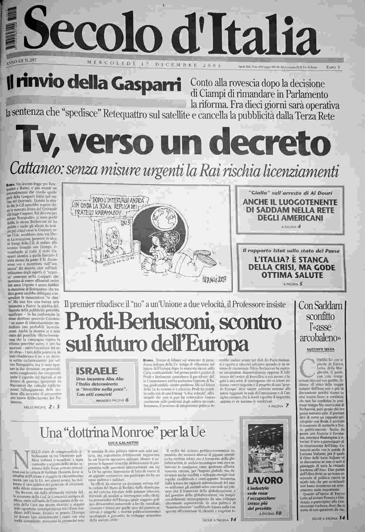 mercoledì 17 dicembre 2003