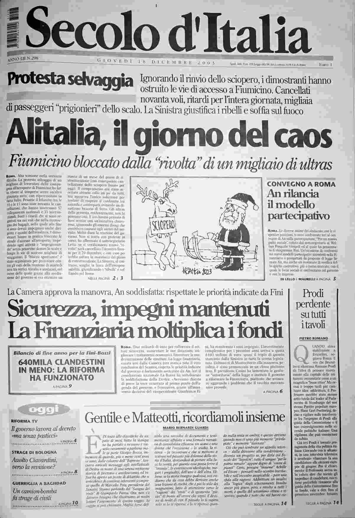 giovedì 18 dicembre 2003