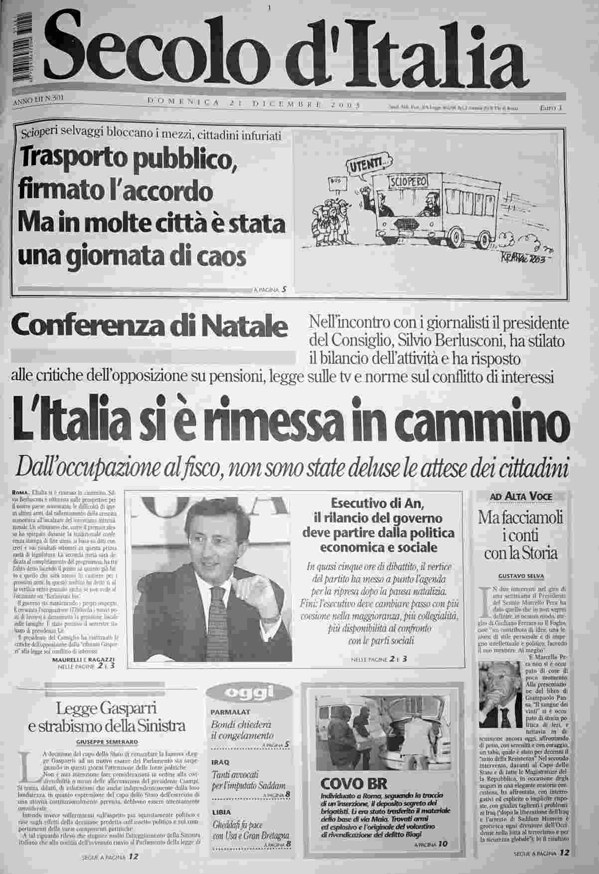 domenica 21 dicembre 2003
