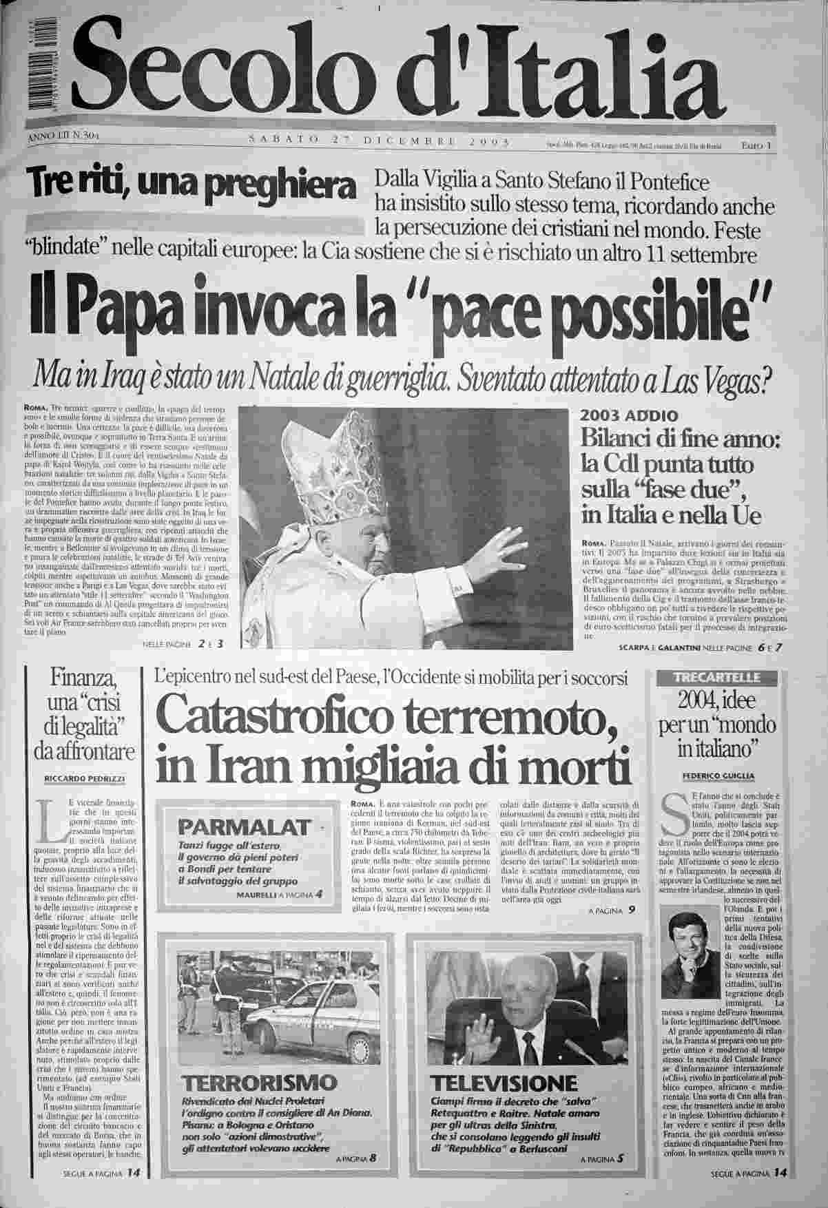 sabato 27 dicembre 2003