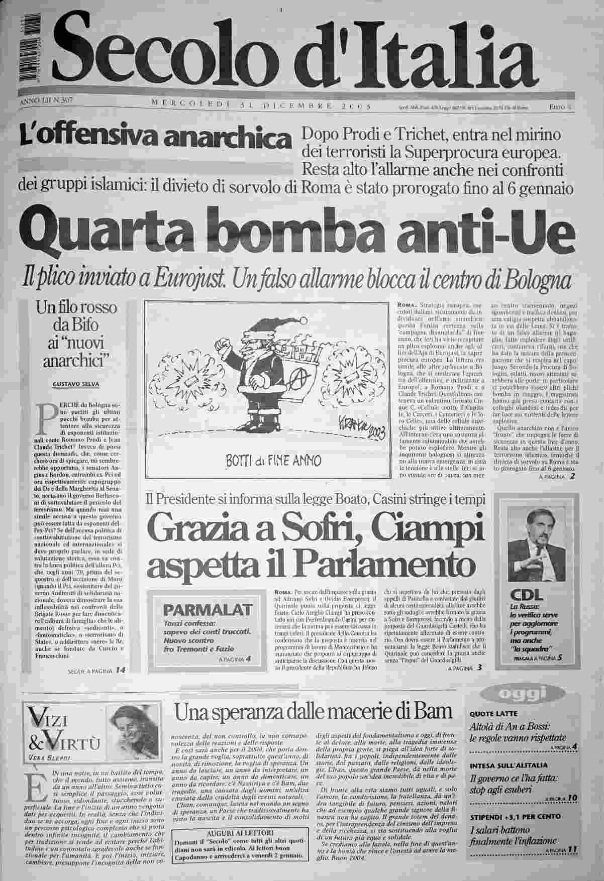 mercoledì 31 dicembre 2003