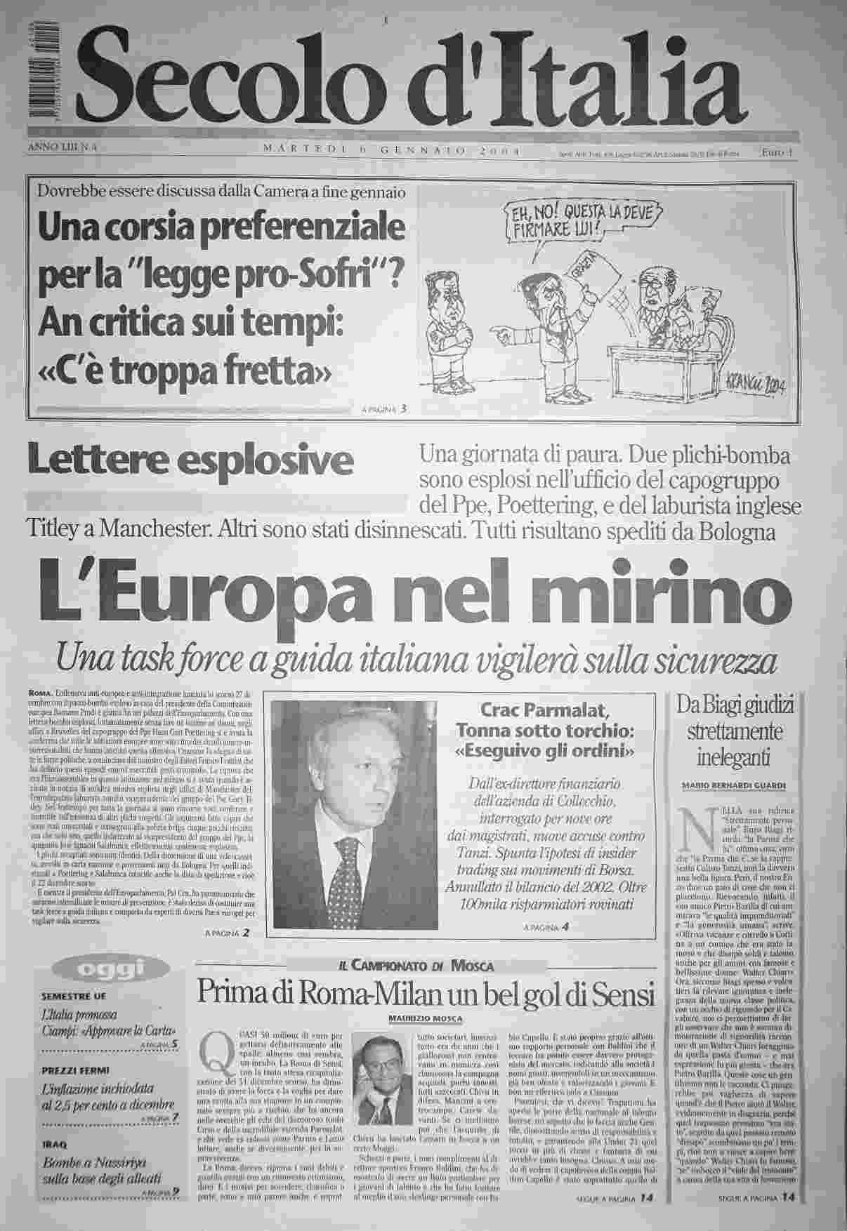 martedì 6 gennaio 2004