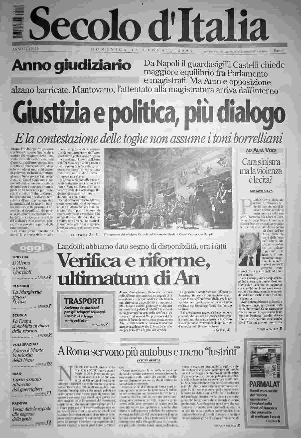 domenica 18 gennaio 2004