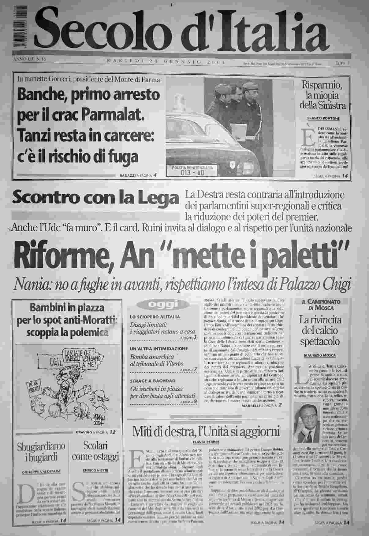 martedì 20 gennaio 2004
