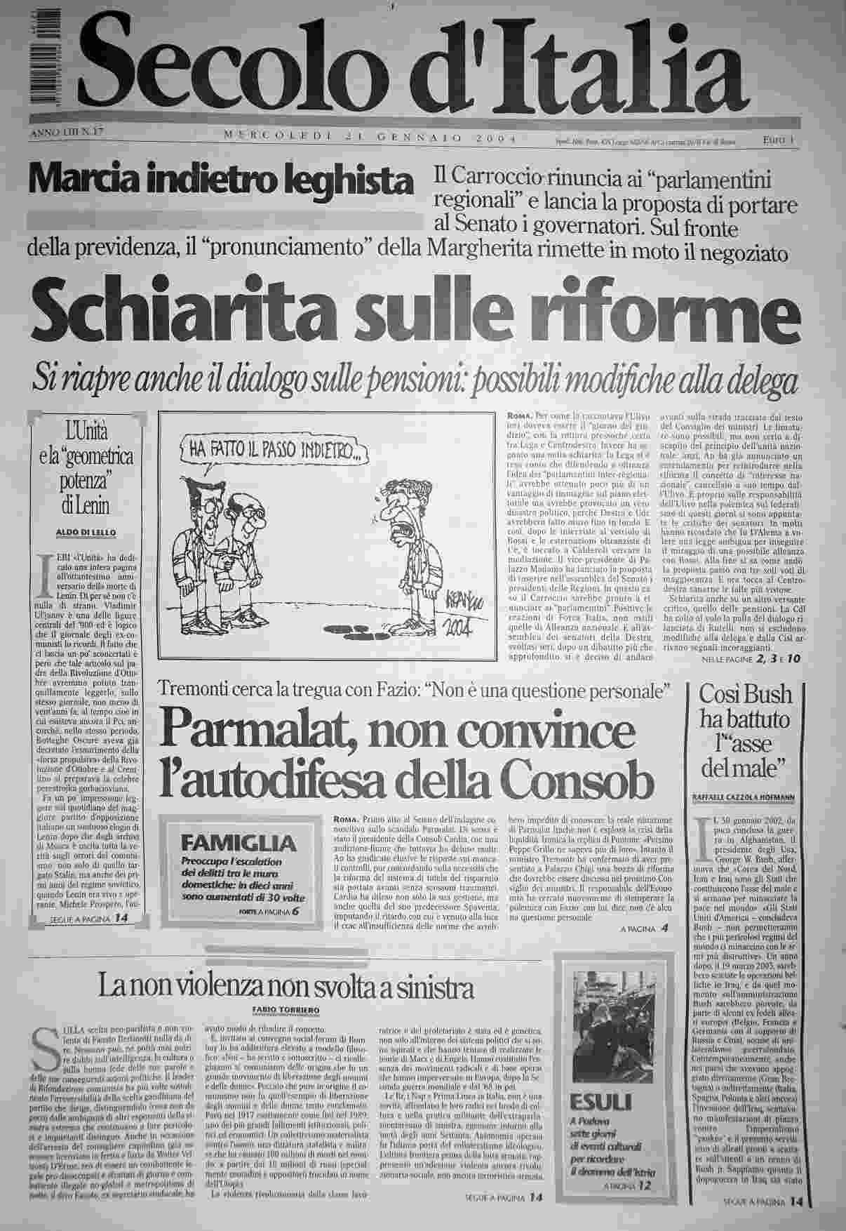 mercoledì 21 gennaio 2004