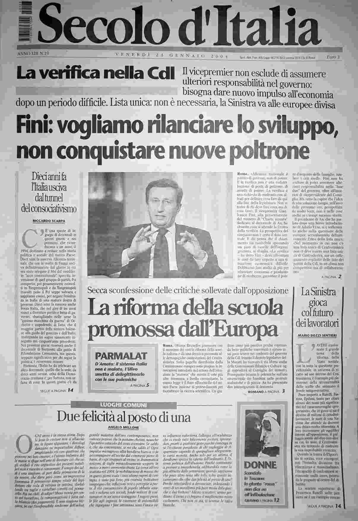 venerdì 23 gennaio 2004