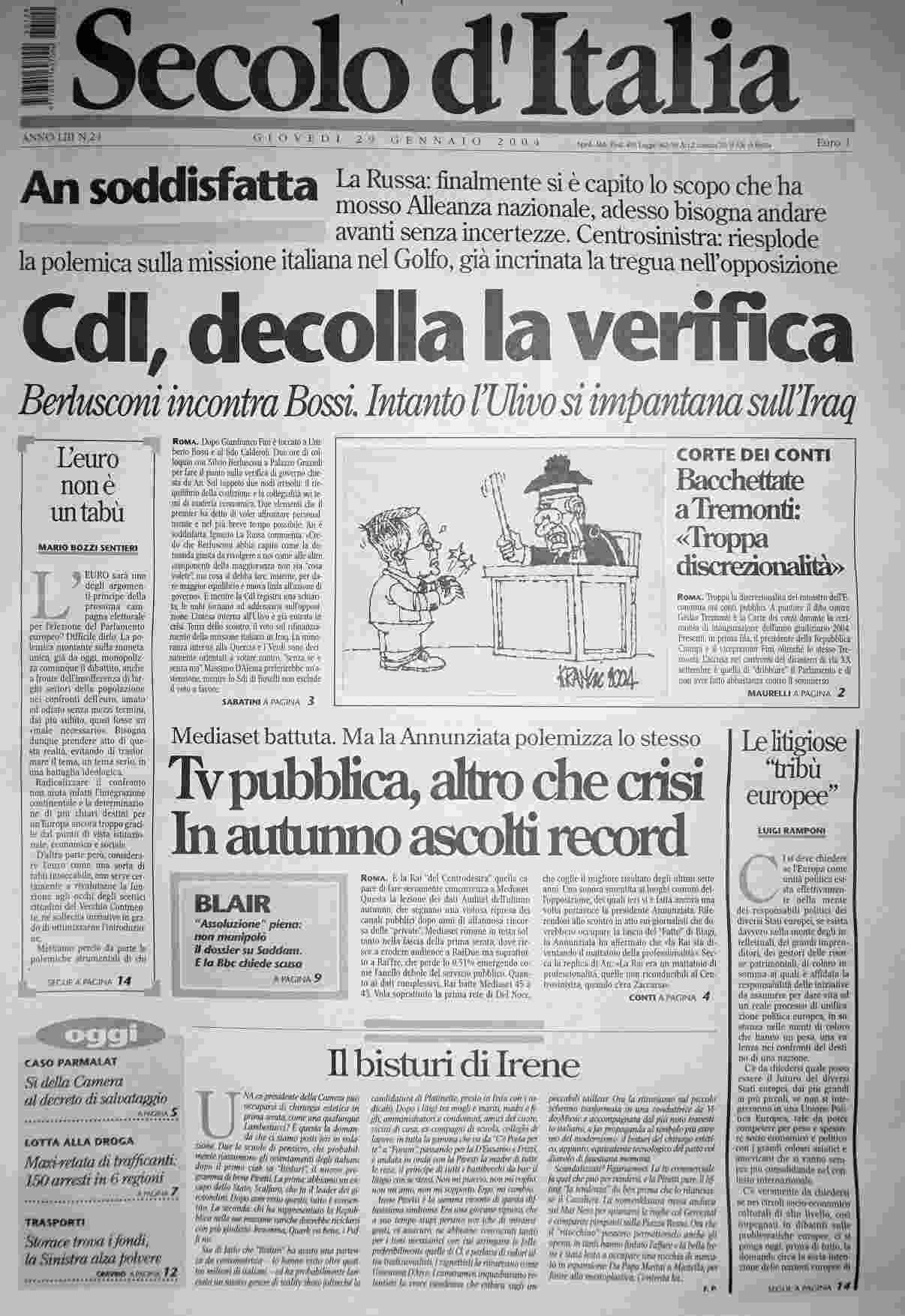 giovedì 29 gennaio 2004