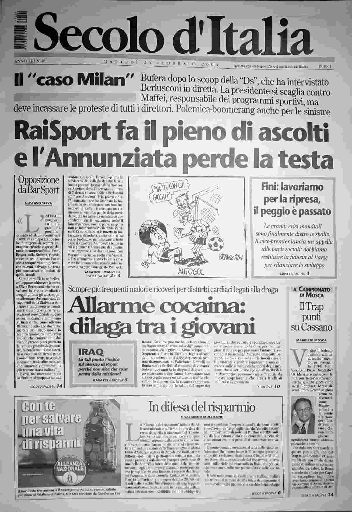 martedì 24 febbraio 2004