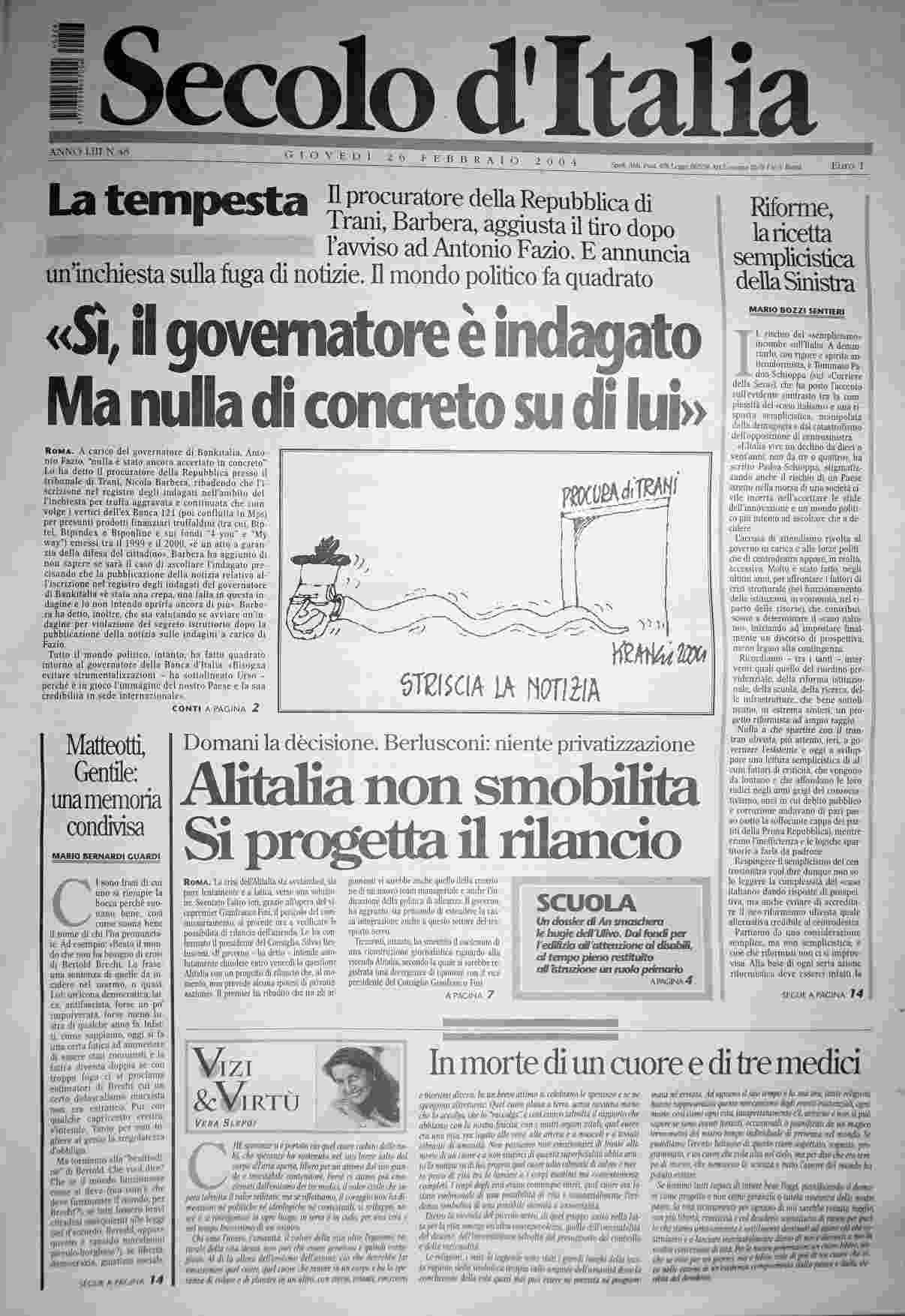 giovedì 26 febbraio 2004