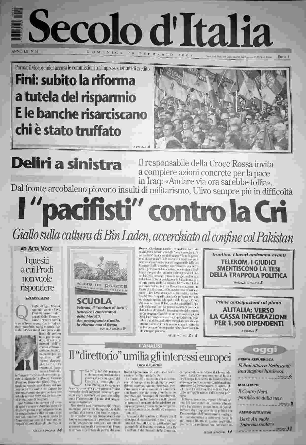 domenica 29 febbraio 2004