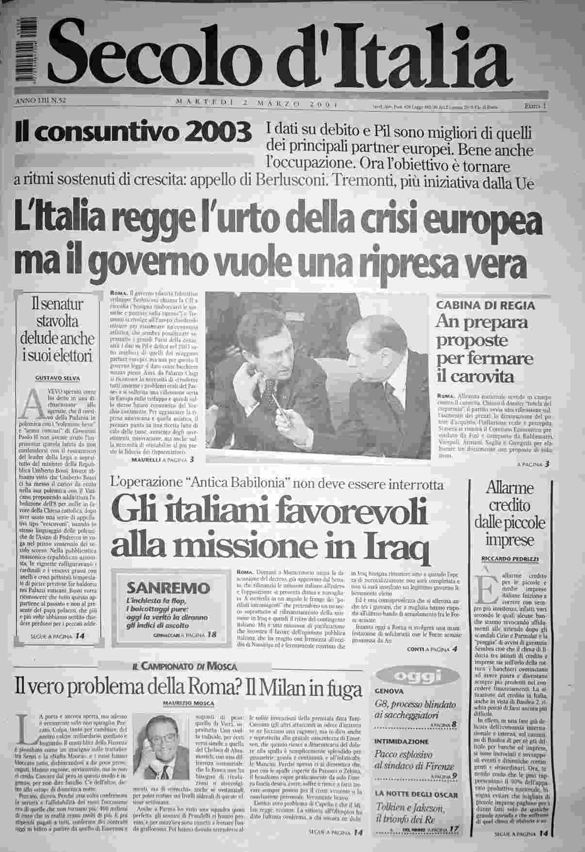 martedì 2 marzo 2004