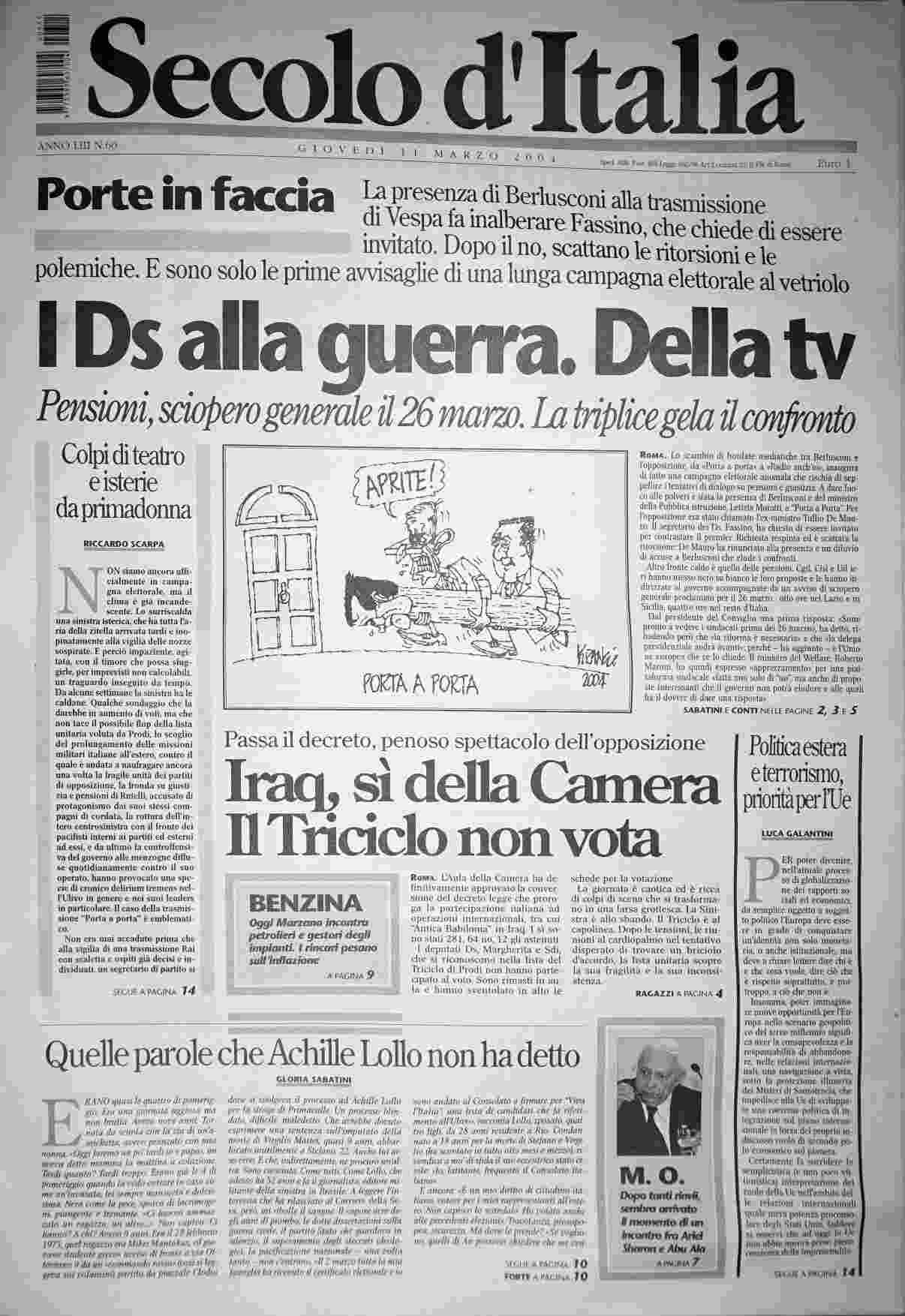 giovedì 11 marzo 2004