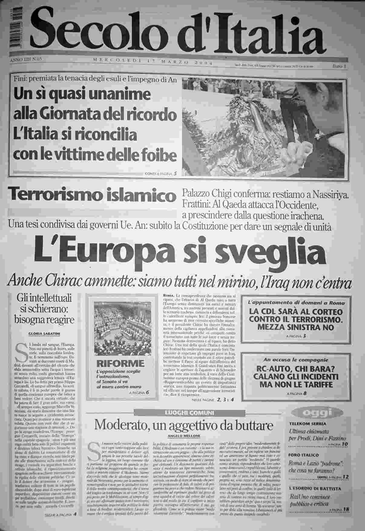 mercoledì 17 marzo 2004