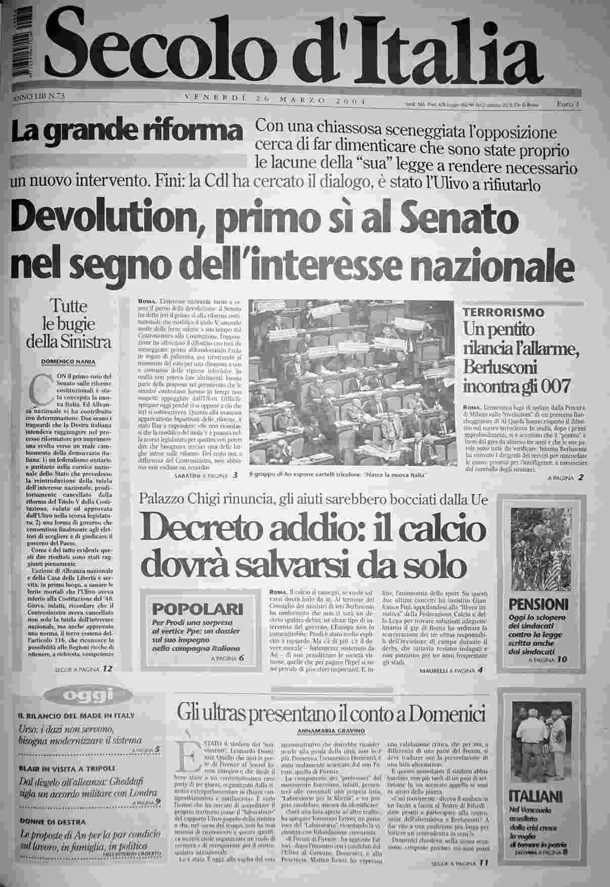 venerdì 26 marzo 2004