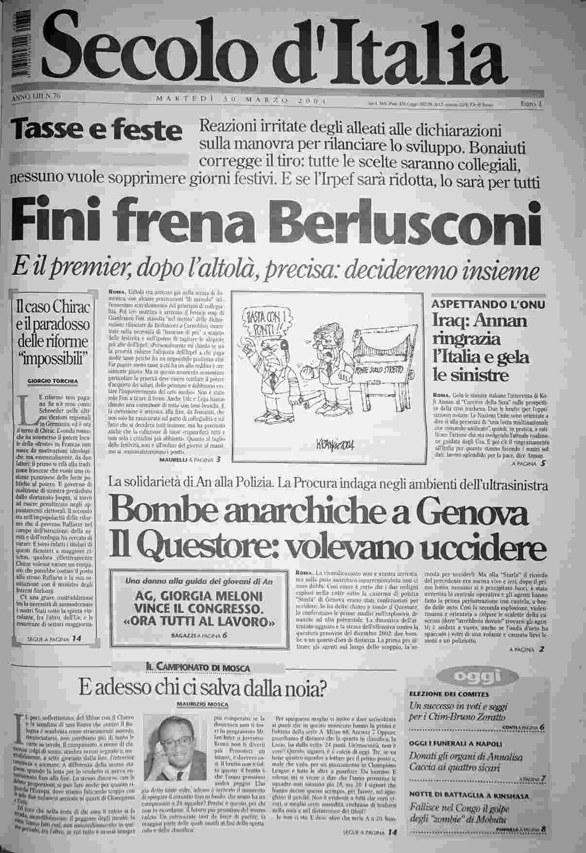 martedì 30 marzo 2004