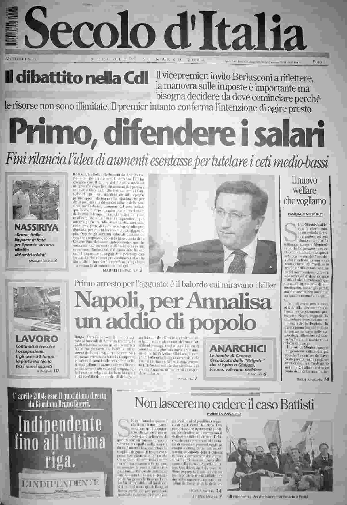 mercoledì 31 marzo 2004