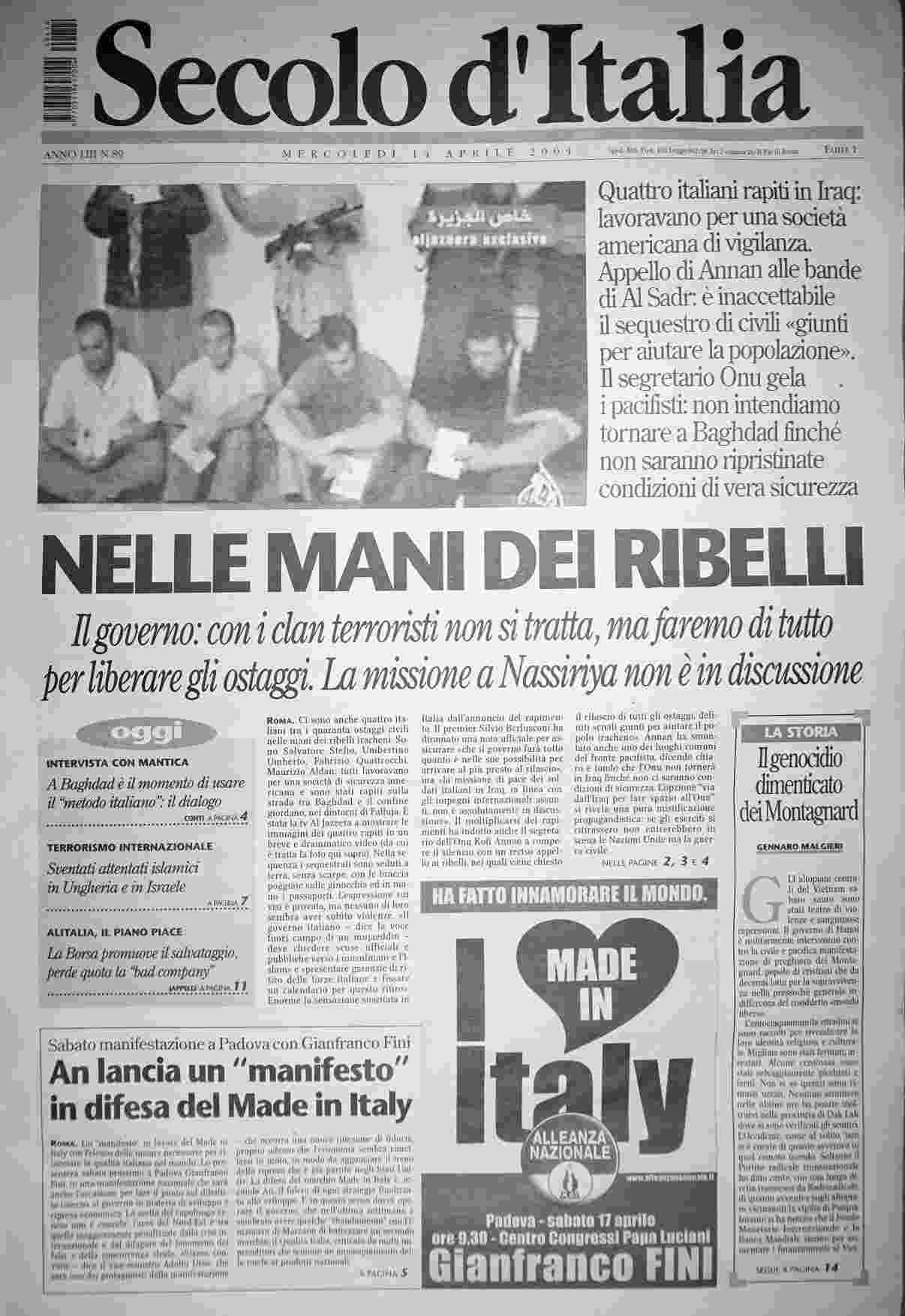mercoledì 14 aprile 2004