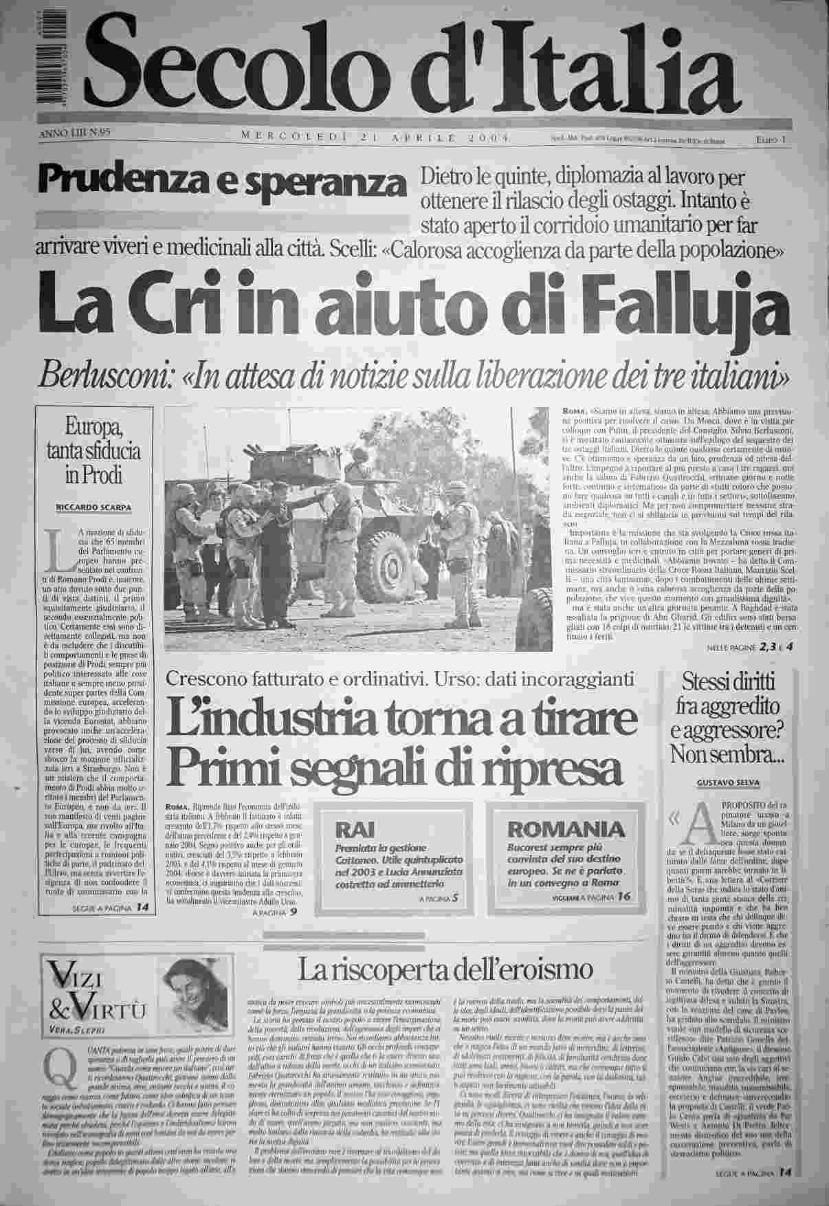 mercoledì 21 aprile 2004