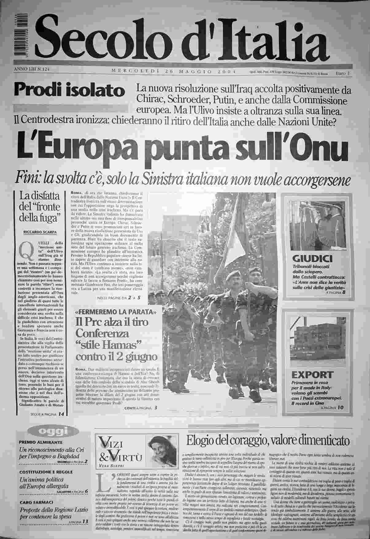 mercoledì 26 maggio 2004