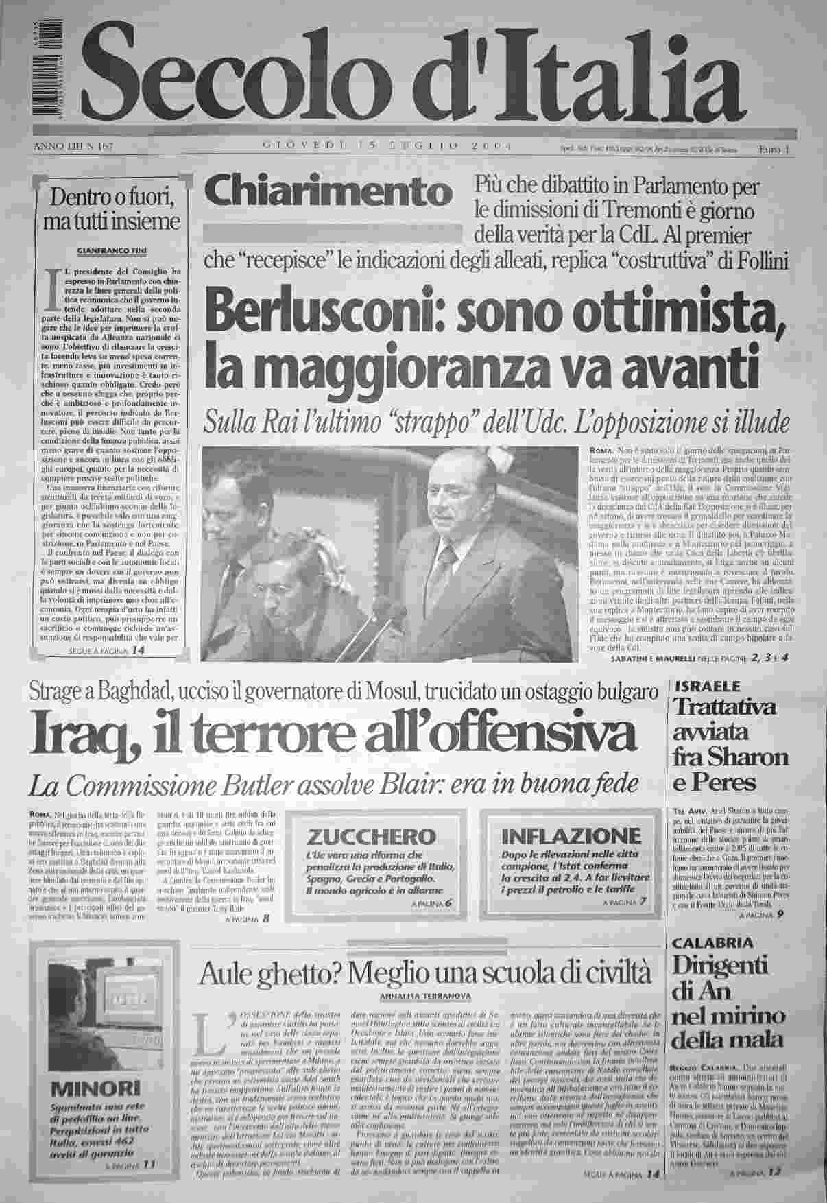 giovedì 15 luglio 2004