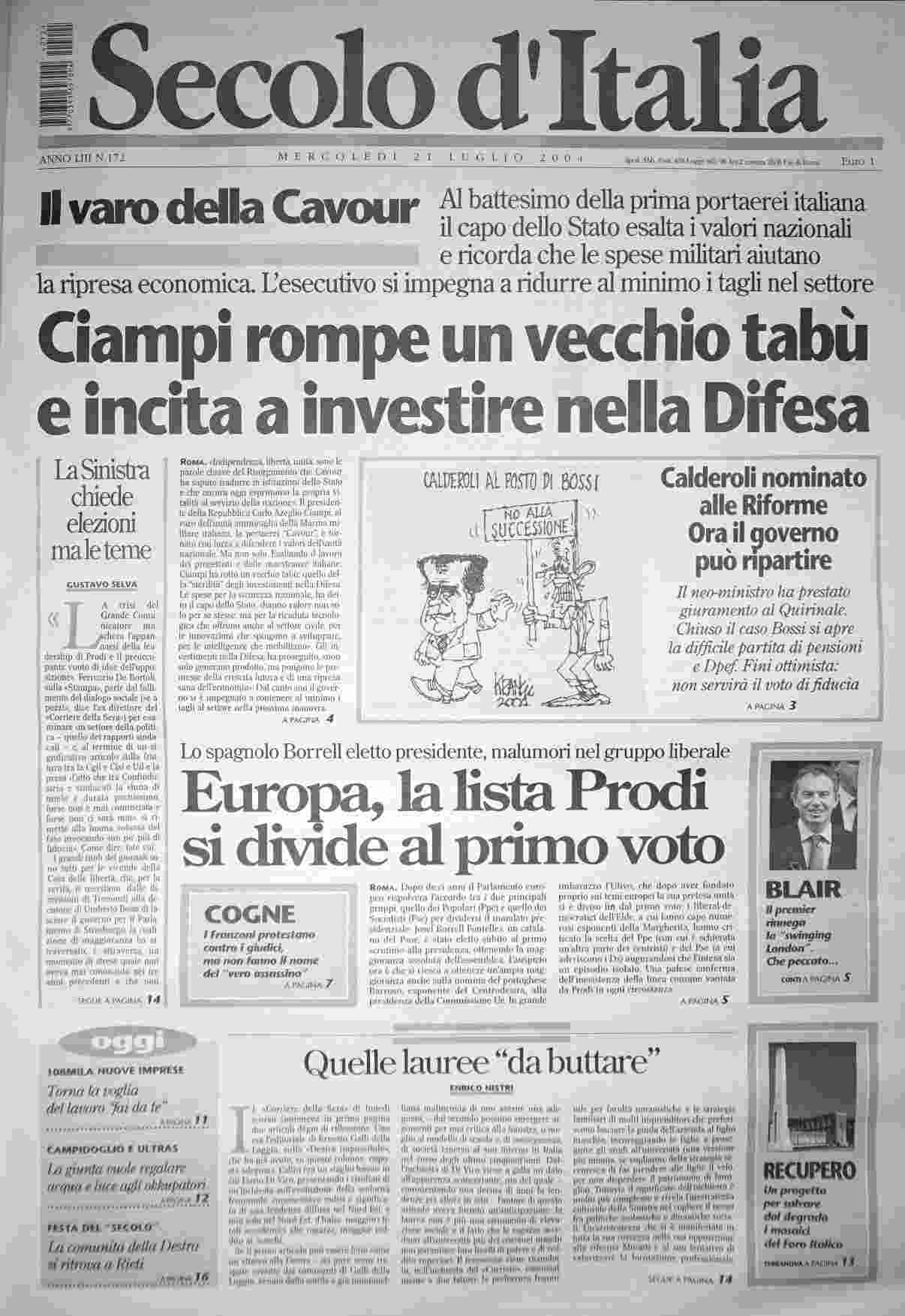 mercoledì 21 luglio 2004