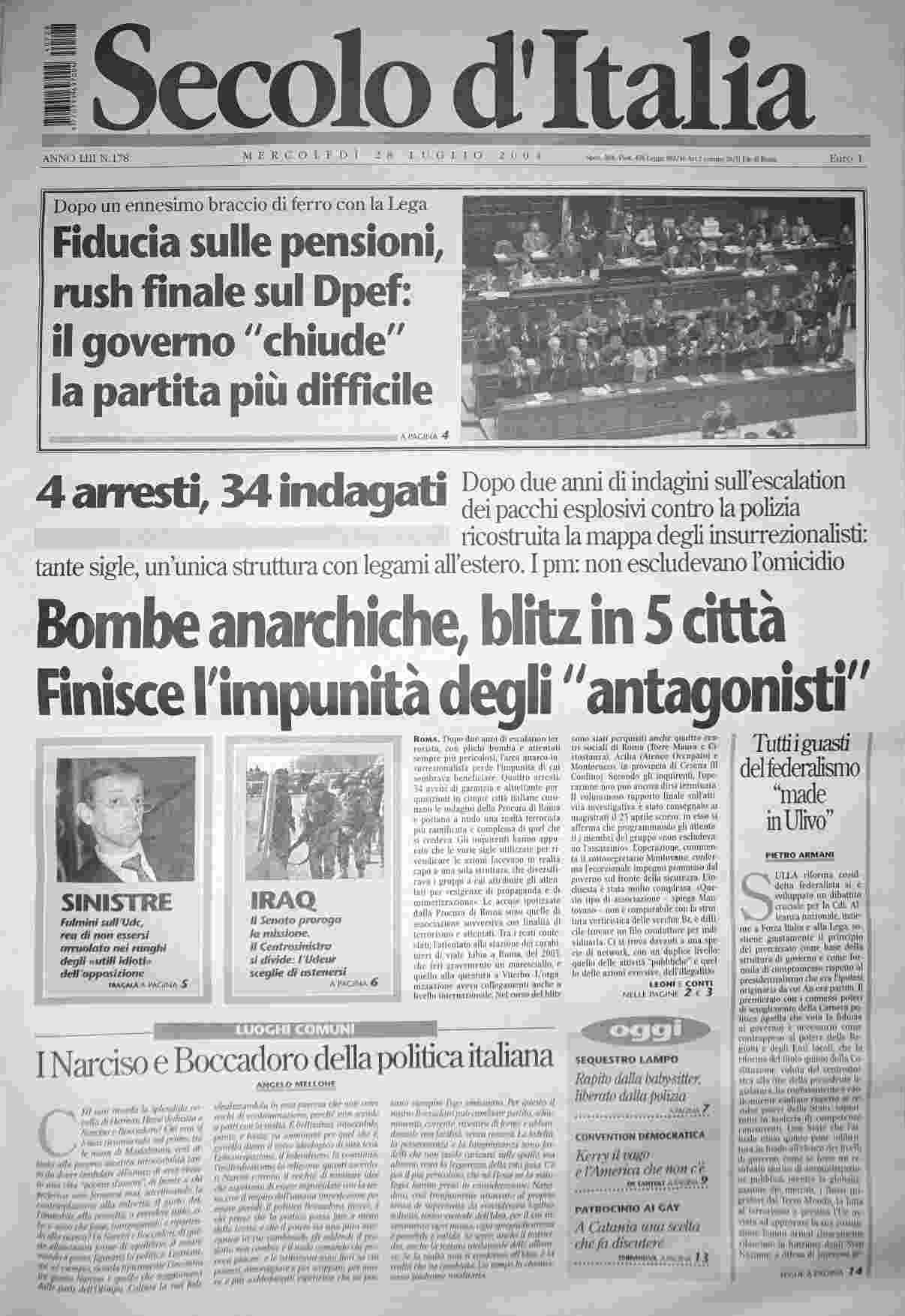 mercoledì 28 luglio 2004