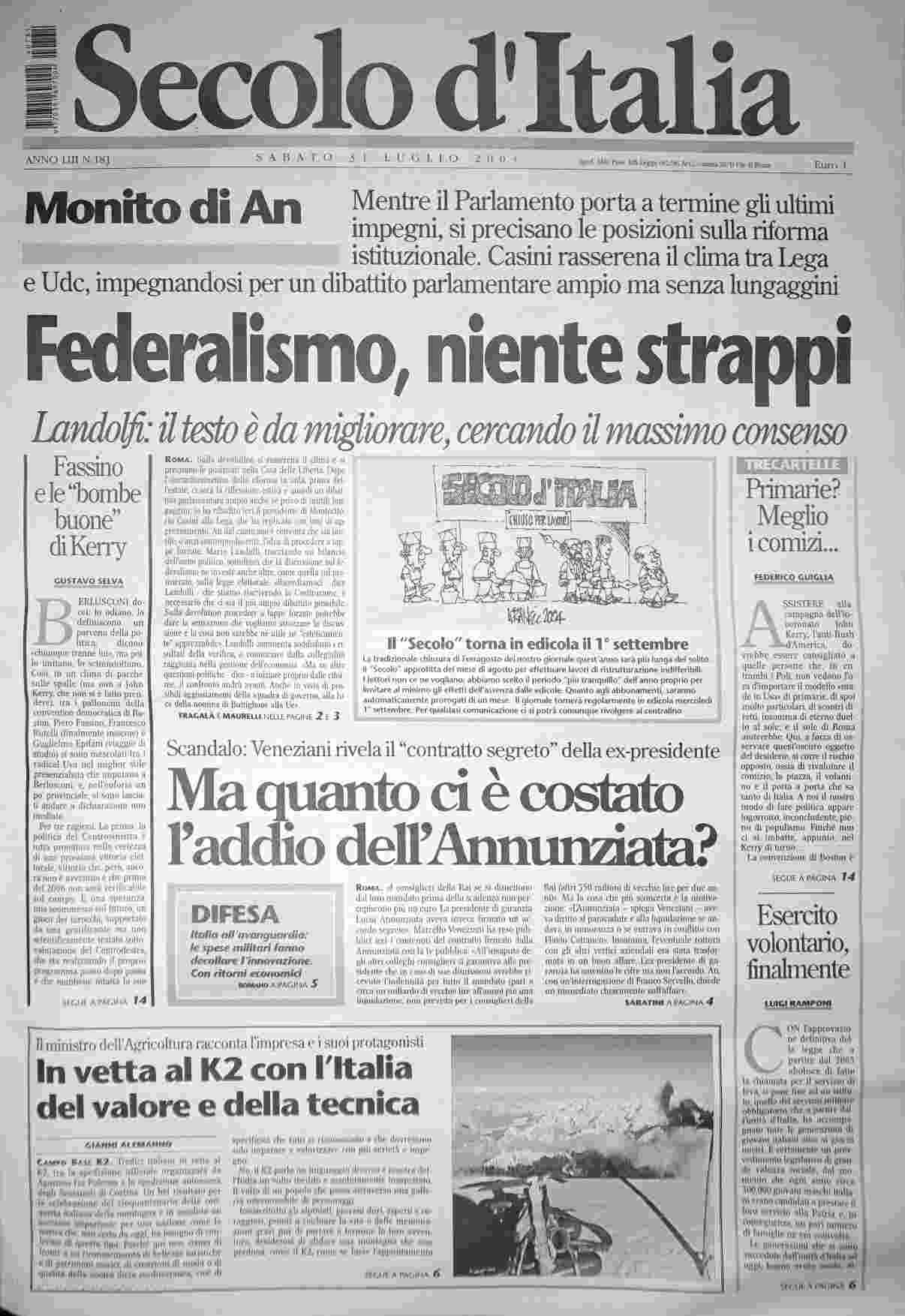sabato 31 luglio 2004