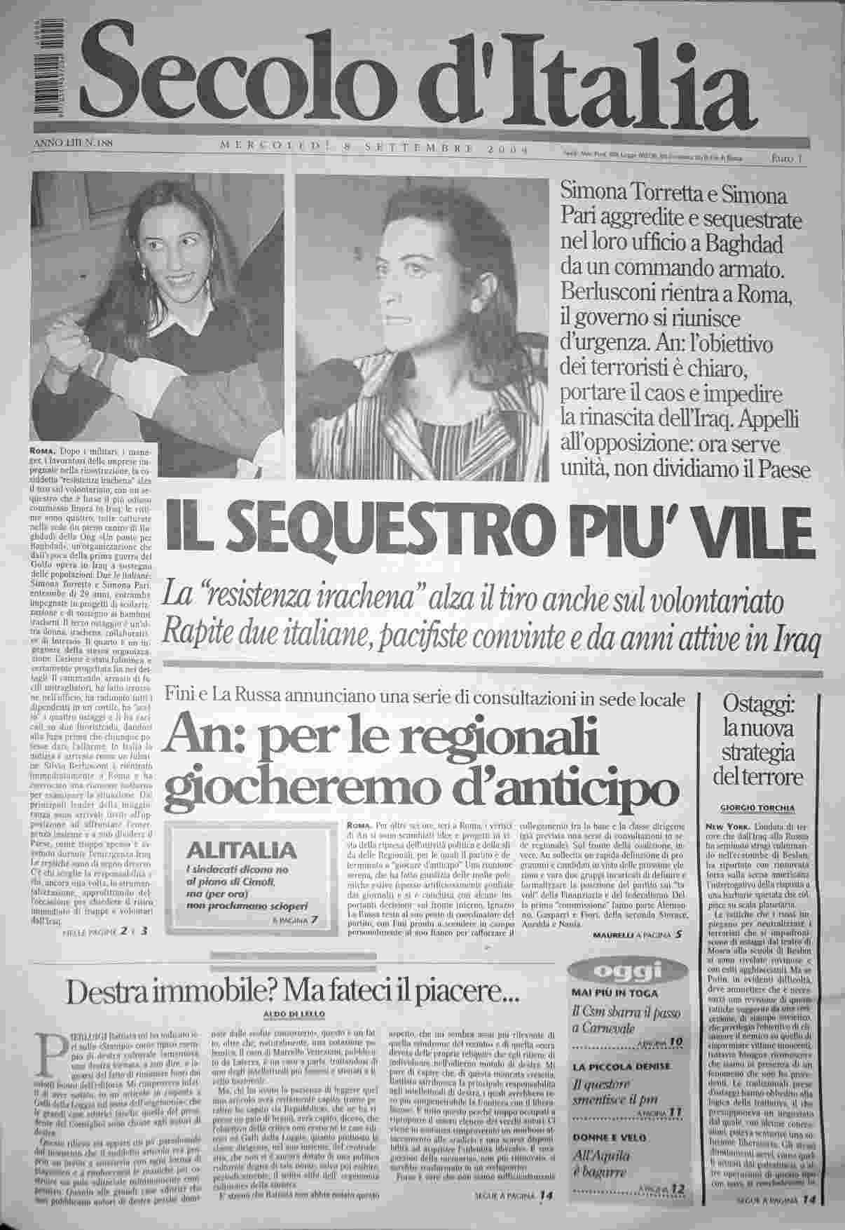 mercoledì 8 settembre 2004