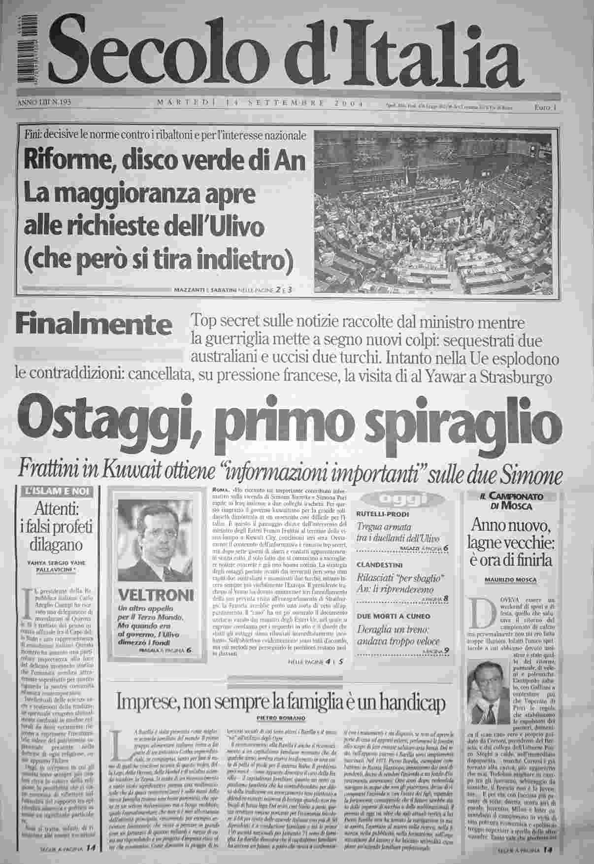 martedì 14 settembre 2004