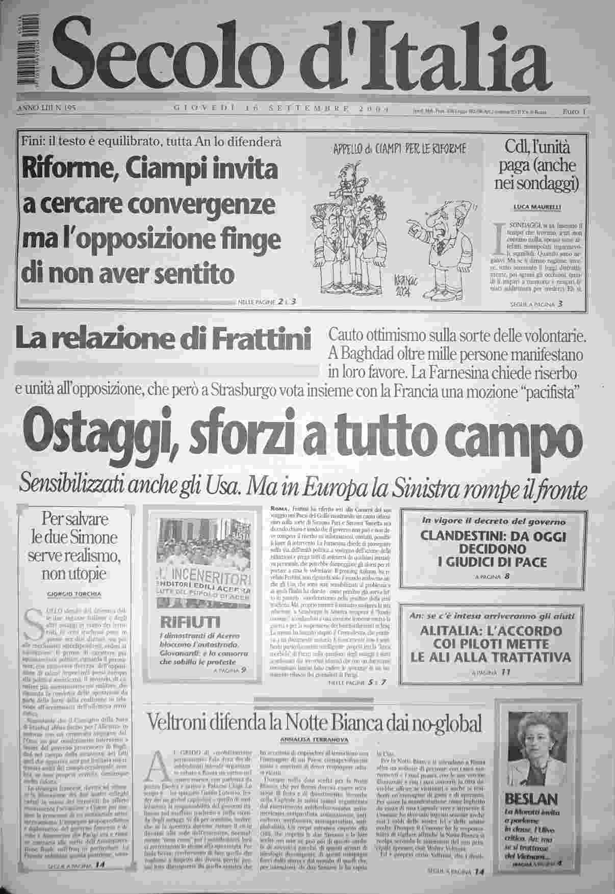 giovedì 16 settembre 2004