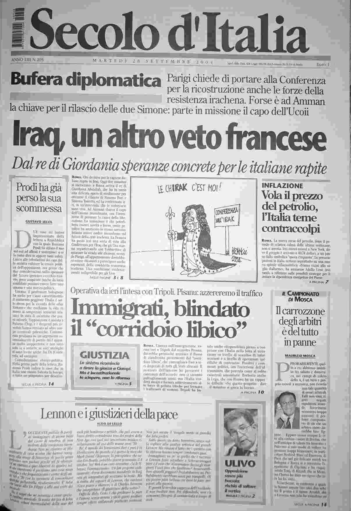 martedì 28 settembre 2004