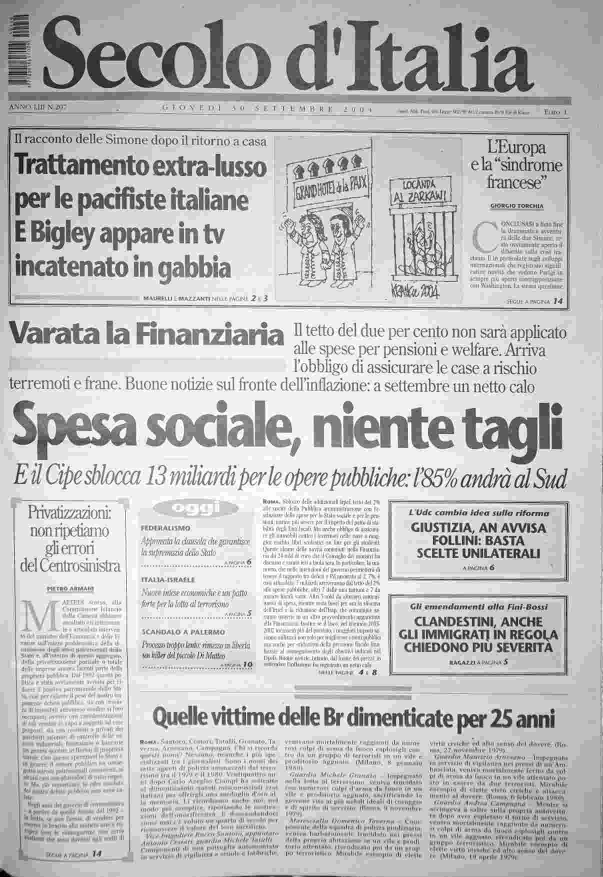 giovedì 30 settembre 2004